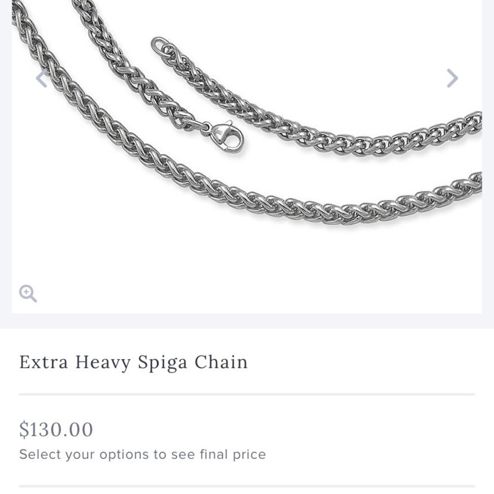 JA Extra Heavy Spiga Chain 22 inch